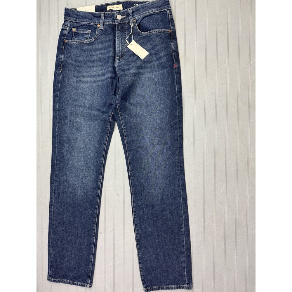Warp & Weft Mens Jeans Size 31x34 Ord Chicago Straight Dark Wash Stretch